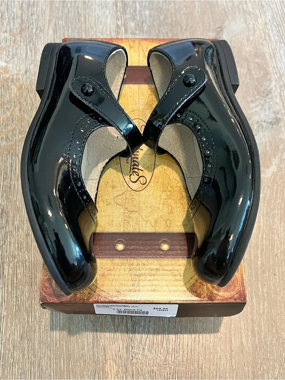 Girls Black Patent Footmates Mary Jane Shoes